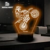 Bez Marki Lampka LED Statuetka Nocna Motocross Cross Pilot Enduro Motor Motocykl USB