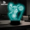 Bez Marki Lampka LED Statuetka Nocna Motocross Cross Pilot Enduro Motor Motocykl USB