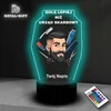 Bez Marki Lampka Led Statuetka Prezent Dla Barbera Fryzjera Upominek Rinkinys USB Imię