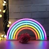 Bez Marki Lampka neonowa LED tęcza 29,7x23,2 cm dekoracja na USB i baterie