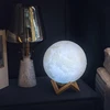 Bez Marki Lampka Nocna 3D Księżyc Moon Lamp Dziecięca Light LED Kula Galaktyka USB