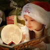 Bez Marki Lampka Nocna 3D Księżyc Moon Lamp Dziecięca Light LED Kula Galaktyka USB
