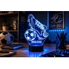 Bez Marki Lampka Nocna 3D LED PIŁKA KOREK Z IMIENIEM DZIEŃ DZIECKA RGB Pilot Kolorowa