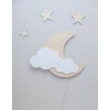 Bez Marki Lampka nocna drewniana LED vaikams księżyc chmurka