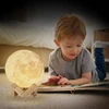 Bez Marki Lampka nocna KSIĘŻYC 3D moon light KULA na szafkę ze stojakiem podstawka US
