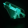 Bez Marki Lampka Nocna LED 3D Karabin 16 Kolorów Pilot USB Dekoracyjna