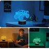 Bez Marki Lampka Nocna LED 3D Monster Truck RGB Pilot 16 Kolorów Timer USB