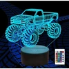 Bez Marki Lampka Nocna LED 3D Monster Truck RGB Pilot 16 Kolorów Timer USB