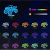 Bez Marki Lampka Nocna LED 3D Monster Truck RGB Pilot 16 Kolorów Timer USB