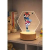 Bez Marki Lampka Nocna LED 3D Pokemon + Imię, Prezent Podstawa Drewniana PREMIUM USB