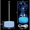 Bez Marki Lampka nocna LED 3D SONIC hologram 4xpanele ŚWIATŁO LED DEKORACJA USB Pultas