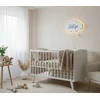 Bez Marki Lampka Nocna LED Chmurka su Imieniem Dziecka Personalizowana Drewniana L