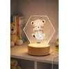 Bez Marki Lampka Nocna Led, dla dziecka + Imię, personalizowana plexi , prezent
