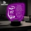 Bez Marki Lampka Nocna Led Statuetka Jubileusz Urodziny Prezent na Rocznicę 50 40 25