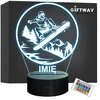 Bez Marki Lampka Nocna LED Statuetka Sporty Zimowe Snowboard na Prezent Grawer v.3
