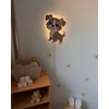 Bez Marki Lampka nocna LED vaikams drewniana pies piesek