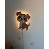 Bez Marki Lampka nocna LED vaikams drewniana pies piesek