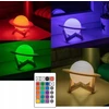 Bez Marki Lampka nocna Saturn 3D RGB Pilot