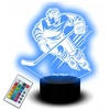 Bez Marki Lampka Nocna Statuetka USB LED 3D Grawer Kask Dla Hokeisty Hokej Kij Krążek