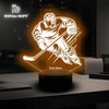 Bez Marki Lampka Nocna Statuetka USB LED 3D Grawer Kask Dla Hokeisty Hokej Kij Krążek