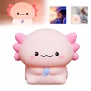 Bez Marki Lampka nocna vaikams Axolotl, silikonowa LED su możliwością ściemniania dotykiem, ładowana przez USB