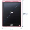 Bez Marki LCD PIEŠIMO LENTELĖ 10" ROŽINĖ VAIKAMS - DIDELIS LAIKOMASIS PLASTETĖS