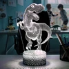 Bez Marki Led Dinozauras Naktinė Lempa Rgb Usb Stalo Dekoracija Vaikams