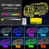 Bez Marki Led Rgb naktinė lemputė "šiukšliavežė" su laikmačiu ir pulteliu