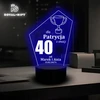 Bez Marki Led Usb Rgb Lampka Jubileusz Urodziny 18 30 40 50 60 70 80 Szklana Pamiątka
