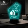 Bez Marki Led Usb Rgb Lampka Jubileusz Urodziny 18 30 40 50 60 70 80 Szklana Pamiątka