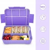 Bez Marki LUNCH BOX ŚNIADANIÓWKA POJEMNIK BOX BENTO 1330ml Z PRZEGRÓDKAMI SOS