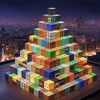 Bez Marki Magnetinės statybinės plytos Pixels Cubes Blocks 300vnt didelis rinkinys