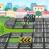 Bez Marki MAGNETINIAI BLOKAI ROAD CITY 52 ELEMENTS UGDYMO TAKAS VAIKAMS