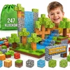 Bez Marki Magnetiniai statybiniai blokai, 247 vienetai, 3D statybiniai blokai, kubeliai, pikselių rinkinys