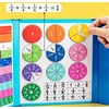 Bez Marki Magnetinis frakcijų mokymosi rinkinys vaikams – spalvinga vizualinė matematikos mokymo priemonė, patvarios magnetinės detalės namų ir klasės mokymui | JOJNUMERI