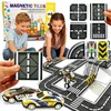 Bez Marki MAGNETINIŲ KONSTRUKCINIŲ KALULŲ RINKINYS 82 EL ROAD TRACK VAIKAMS