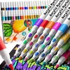Bez Marki MARKERY AKRYLOWE Pisaki Flamastry Mazaki WODOODPORNE Z FARBĄ Rinkinys 60 SZT