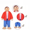 Bez Marki Medinės lėlytės šeima, 10 vnt. rinkinys vaikams