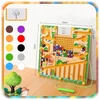 Bez Marki Medinis Montessori magnetinis labirintas vaikams – mokytis skaičiuoti