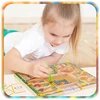 Bez Marki Medinis Montessori magnetinis labirintas vaikams – mokytis skaičiuoti