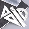 Bez Marki metalinis mokyklinis geometrinis įrankių rinkinys linijos rinkinys kampinis pieštukų dėklas balta
