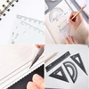 Bez Marki Metalo geometrijos liniuočių rinkinys: 8 dalys, kampainis, liniuotė
