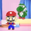 Bez Marki Mikro kaladėlių rinkinys dinozaurams statyti, Super Mario figūrėlė, 3D modelis
