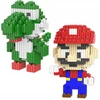 Bez Marki Mikro kaladėlių rinkinys dinozaurams statyti, Super Mario figūrėlė, 3D modelis