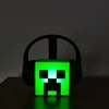 Bez Marki Minecraft Creeper Led naktinė lemputė + ausinių stovas 2in1