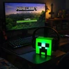 Bez Marki Minecraft Creeper Led naktinė lemputė + ausinių stovas 2in1