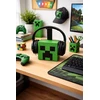 Bez Marki Minecraft Creeper Led naktinė lemputė + ausinių stovas 2in1