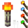 Bez Marki Minecraft Torche Led Lempa, 4 Spalvos, Usb Įkrovimas, 31cm