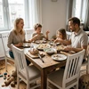 Bez Marki Minkšta smėlio spalvos boho medinė balta kėdė valgomajam, atspari dėmėms