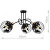 Bez Marki MŁODZIEŻOWA Lampa sufitowa wisząca żyrandol EDISON GLOBUS 3 juoda i miedź